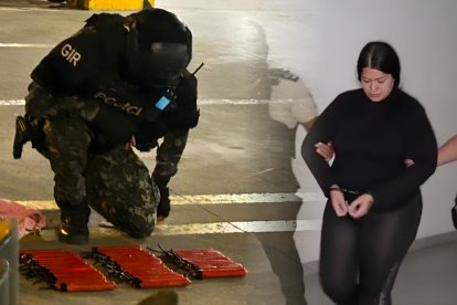 Los explosivos fueron hallados en poder de la mujer detenida y quedaron bajo custodia de las autoridades.