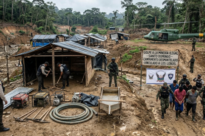 Imagen referencial del desmantelamiento en Santo Domingo.