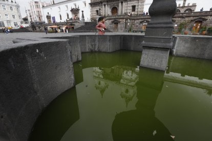 La pileta de San Francisco tiene agua estancada desde hace mucho tiempo. Además, hay mal olor.