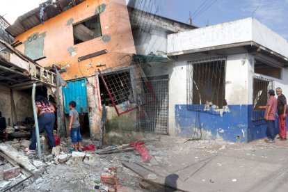 Los dos escenarios de los atentados en el suburbio de Guayaquil.