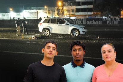 Los cuerpos de los dos hombres quedaron dentro del carro; mientras que la mujer, en el exterior.