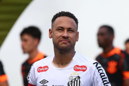 Neymar, delantero del Santos FC.