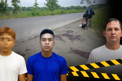Los cuerpos de las cinco víctimas quedaron a un costado de la carretera. Máximo Ríos Carriel es uno de los fallecidos ya identificados.