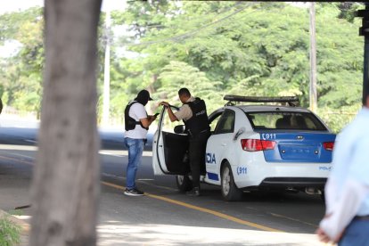 Lugar del ataque armado. Dos policías fueron las víctimas.