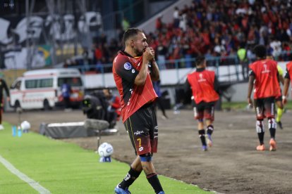 Lucas Mancinelli marcó el gol del triunfo del Deportivo Cuenca sobre el Santos.