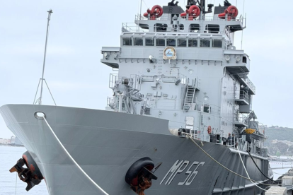 Megabuque de seguridad llega a Ecuador: imagen compartida por el Ministerio de Defensa.