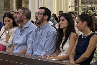 Hoy se celebró una misa por el cumpleaños del alcalde Aquiles Álvarez.