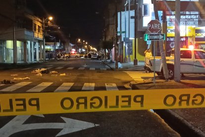 La escena del ataque violento fue acordonada por la Policía.