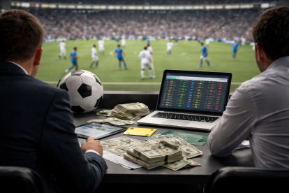 Recreación mediante IA de un juego de fútbol con pronósticos incluidos desde fuera.