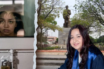 En este redondel, en Sauces 9, fue hallado el cuerpo de Jennifer. Esta foto fue tomada cuando se reportó el hallazgo de un cuerpo en una maleta.