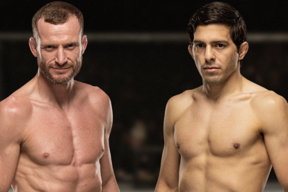 Adrián Luna Martinetti durante su debut en UFC Vegas 116, donde cayó por decisión unánime ante el inglés Davey Grant.