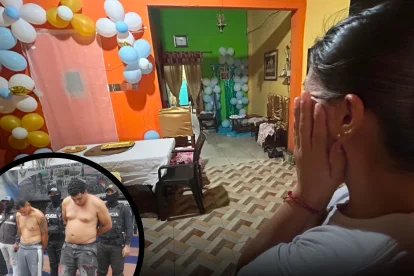 La suegra de la embarazada le lanzó una bandeja de bocaditos al gatillero.