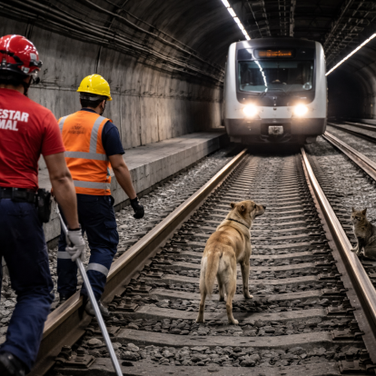 Los animalitos entraron por la estación  El Recreo.
