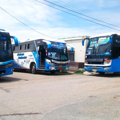 Los buses de la cooperativa de transporte Horizonte Peninsular no salieron a laborar ante amenazas de extorsión