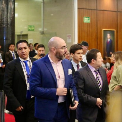 El presidente de la Judicatura, Mario Godoy, durante su juicio político en la Asamblea Nacional.