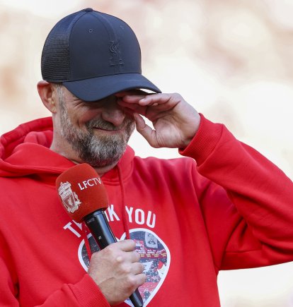 En su discurso de despedida ante los hinchas de Liverpool, Jurgen Klopp no pudo contener las lágrimas.