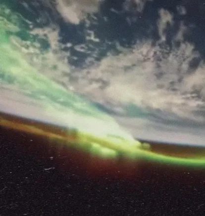 Las auroras boreales fueron grabadas desde la Estación Espacial Internacional.
