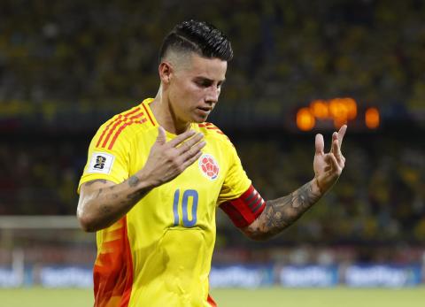 James Rodríguez ante Ecuador.