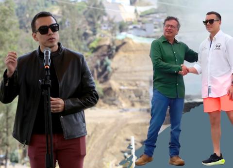 Daniel Noboa y Gustavo Petro en su encuentro en Galápagos