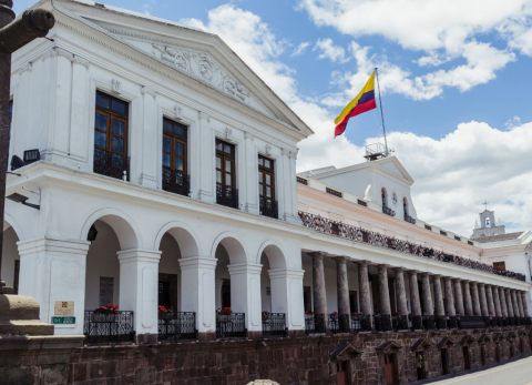 El presidente de Ecuador gobierna desde el Palacio de Carondelet, en Quito.