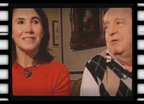 Florinda Meza y Roberto Gómez Bolaños, Chespirito, durante una entrevista en pasado