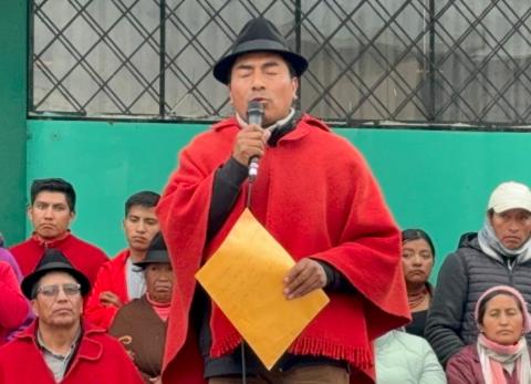 Leónidas Iza, presidente de la Conaie.