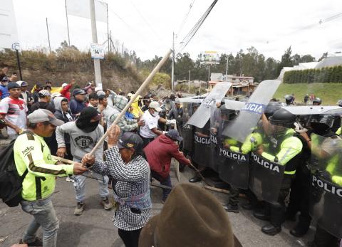 Décimo día del paro nacional en Ecuador