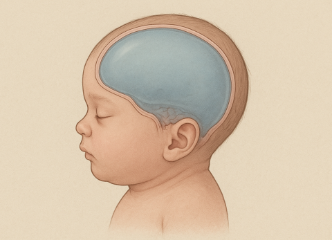 La hidranencefalia es una condición en la que los hemisferios cerebrales están ausentes o reducidos y son reemplazados por sacos llenos de líquido cerebroespinal.