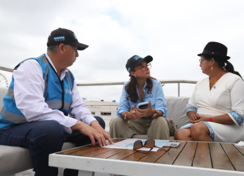 Marcela Aguiñga y Lourdes Tiban captadas durante la reunión de este 20 de noviembre.