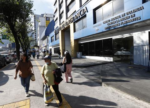 Unidad de Flagrancia del sector La Mariscal en el norte de Quito