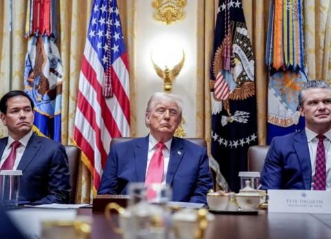 Donald Trump, Marco Rubio y Pete Hegseth