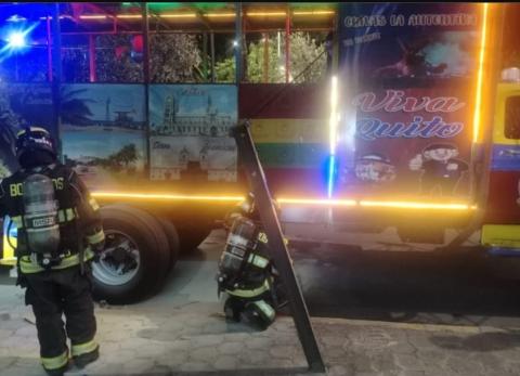 Chiva quemada en Fiestas de Quito