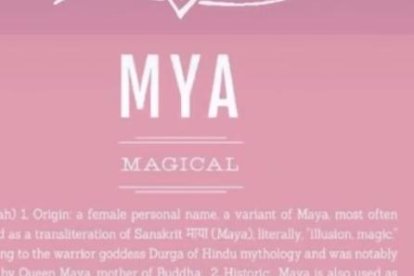 Mya es el nombre con el que bautizarán a la niña.