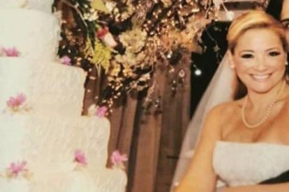 La pareja, cuando contrajo matrimonio.