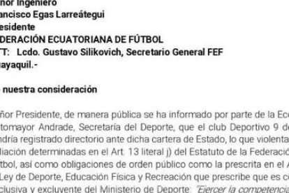 AFNA solicitó de manera formal a la FEF la información sobre el 9 de Octubre.
