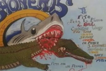 Dibujo en el interior de la 'Peni' hace alusión a los enfrentamientos