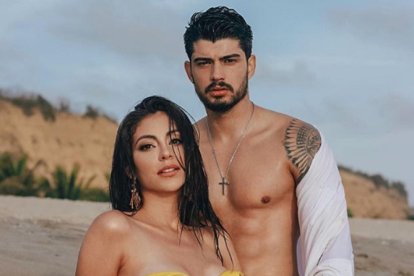 Virginia Limongi con su novio Cézar.