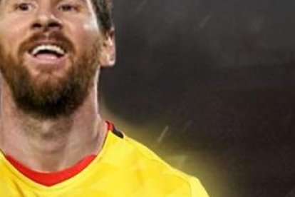 Lionel Messi con la del Barcelona de Guayaquil.