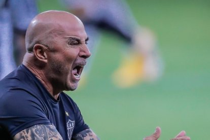 Jorge Sampaoli, ex entrenador del Emelec ahora en el Atlético Minerio.