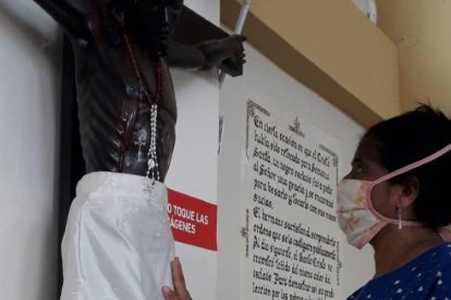 Marjorie Bonilla Gómez manifestó que con su fe en Cristo sigue adelante.