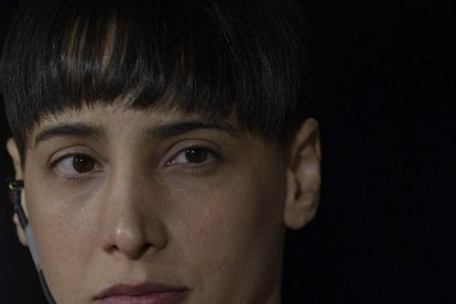 Daiana Milone estuvo en el partido entre Defensa y Justicia y Delfín.