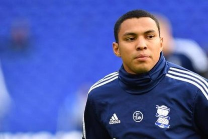Jefferson Montero cuando vestía la camiseta del Birmingham de Inglaterra.