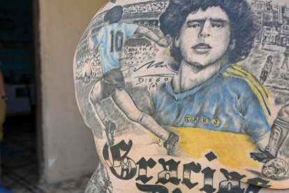 Guillermo Rodríguez, dice que el mejor homenaje a Maradona es llevarlo en la piel.