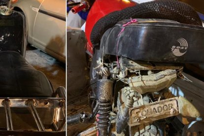 Dos de las motos incautadas a los presuntos delincuentes capturados en Monte Sinaí.