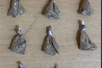La droga encontrada a un sujeto en