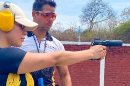 Galo Moreira, impartiendo un curso.