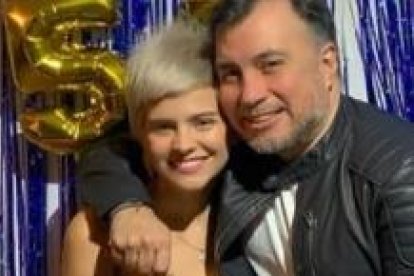 Arianna Mejía celebrando los 52 años de Troi, en octubre del 2020