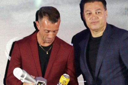 Damián Díaz y Carlos Alfaro Moreno en los premios LigaPro.
PERIODISTA : JERSON RUIZ
FECHA : 17/02/2021
Agencia (ag-extra)
