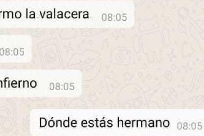El último mensaje que Danny Santos envió a su hermana.