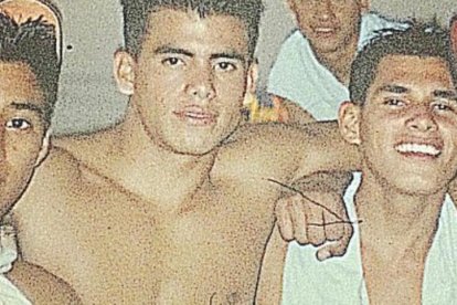 Fotografía del recuerdo de la amistad entre el jugador y el actor.